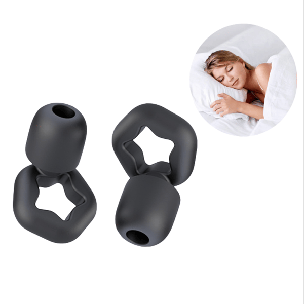 Silikon öronproppar för sömn och brusreducering Black Black