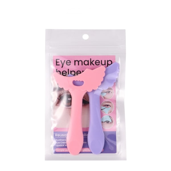 Multifunktionel silikone eyeliner hjælper Pink+lilla