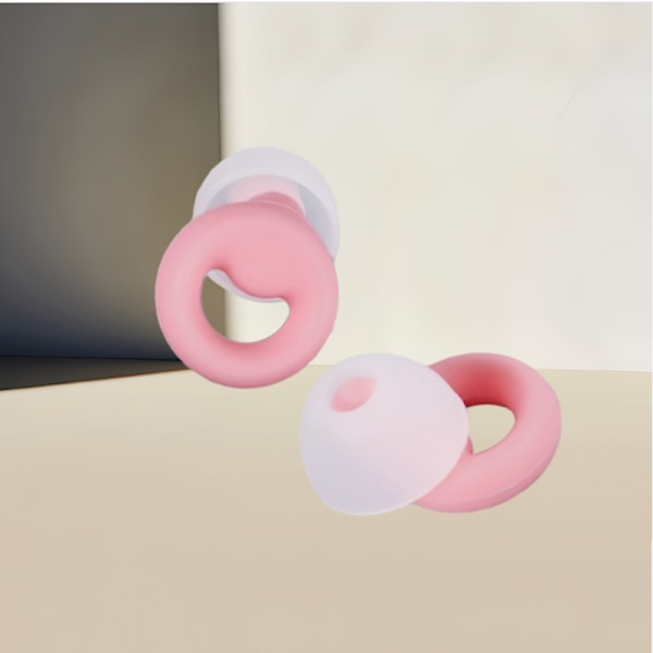 Brusreducerande öronproppar - Rosa silikon, 1 par