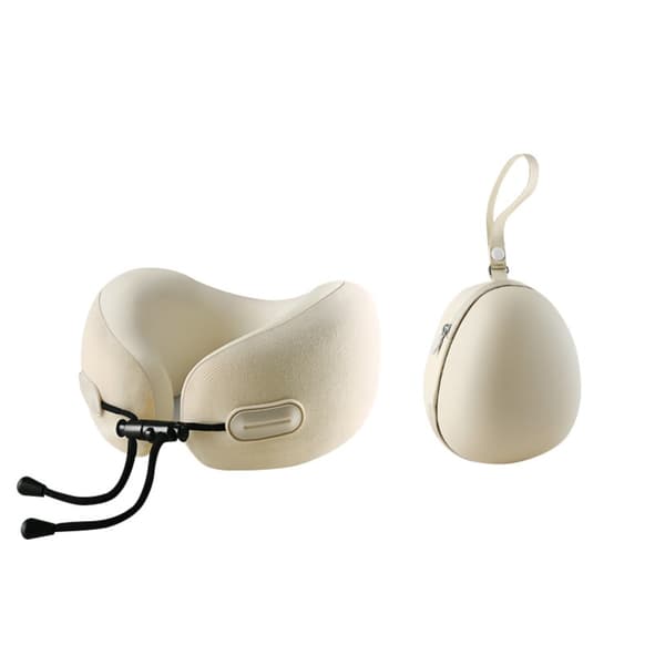 U-formad Resekudde i Memory Foam: Bekvämt Nackstöd för Resor White White