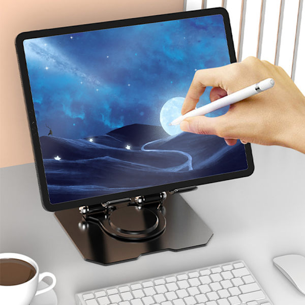 Bärbar stativ - Ergonomisk design för optimal visning Svart