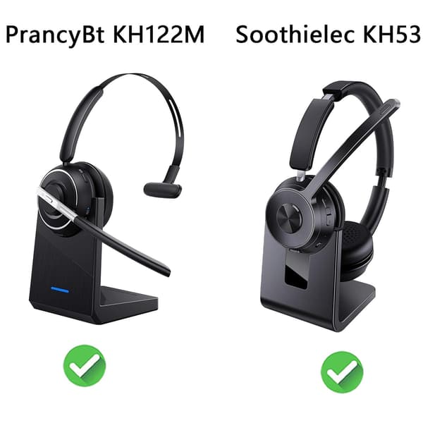 Ersättningsöronkuddar för PrancyBt KH122M - 2-pack svart