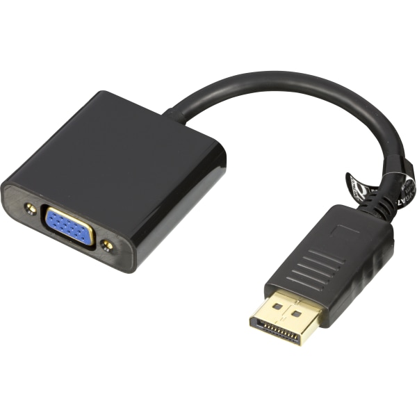 DisplayPort to VGA-adapter, Full HD @60Hz, black, 0,2m