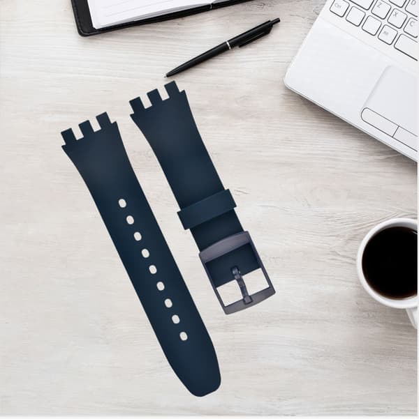 Premium silikone Swatch urrem udskiftning NavyBlue 20 mm NavyBlue 20 mm