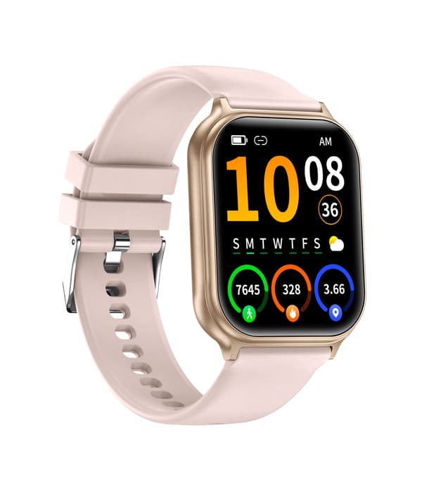 Multifunktionell Smartwatch med Hälsoövervakning och Bluetooth-Samtalsstöd, kompatibelt med Android och iOS Pink Pink