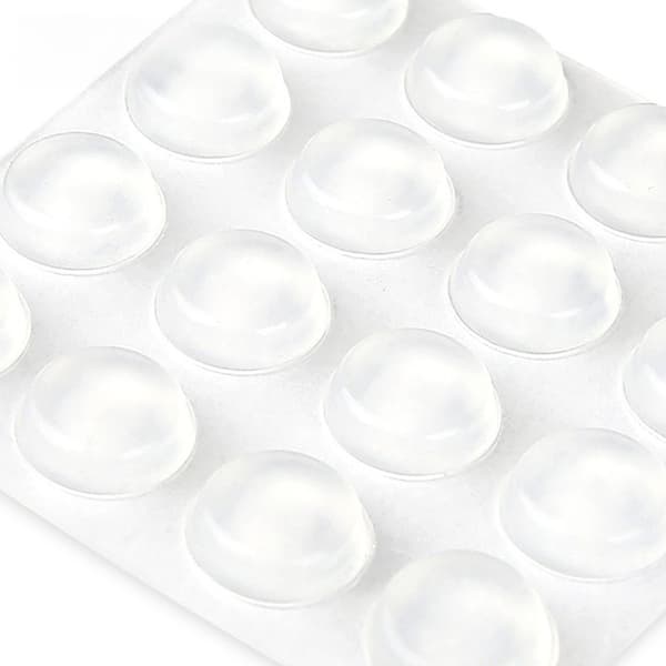 Silikon Bumper Pads Halvsfäriska 10x2mm - 25 Stycken/5 Ark - Transparent