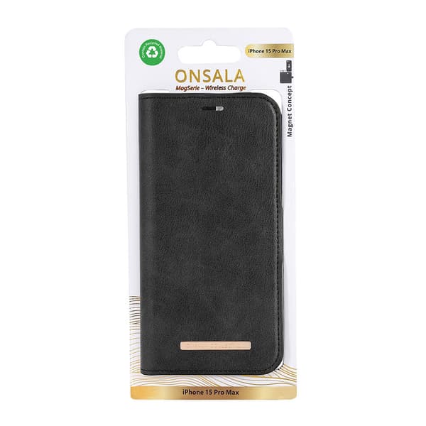 Mobilfodral Eco 2 Kortfack MagSeries Svart - iPhone 15 Pro Max