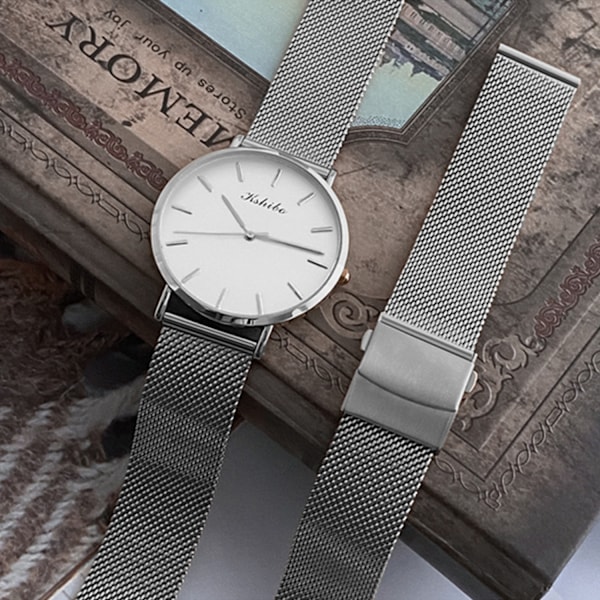 Armbånd Rustfrit stål Garmin Venu 3S / Forerunner 265s 18 mm Silver Silver
