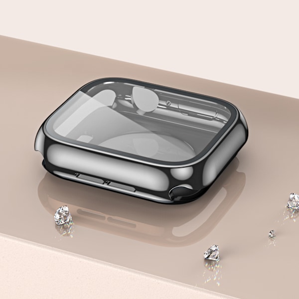 Etui med skærmbeskytter til Apple Watch Apple Watch 7 / 8 41 mm Sort