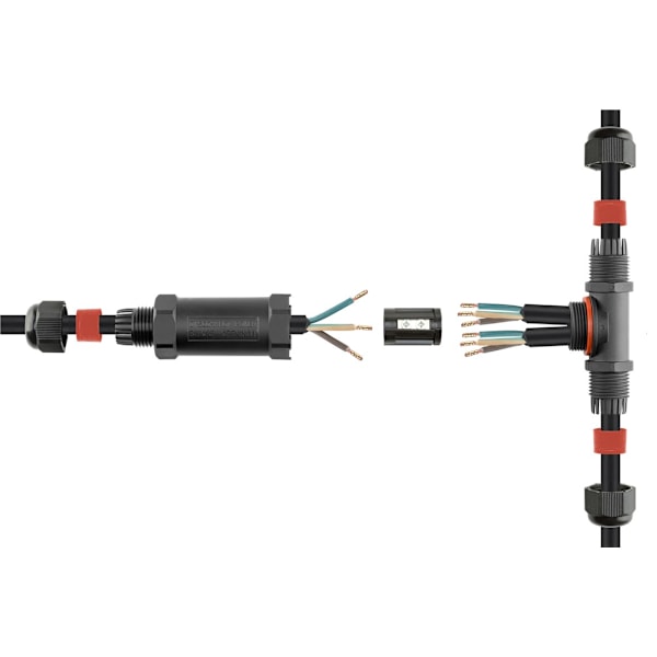 T-stycke kabelanslutning IP68