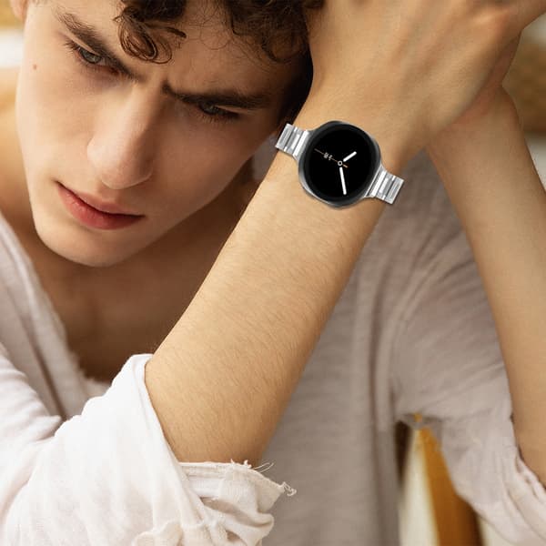 Rustfrit stål metalrem kompatibel med Watch8/8 Classic - Sommerfuglelås Silver Silver