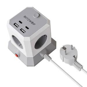 BlitzWolf BW-EC1 4xAC 2xUSB-A 2xUSB-C förlängningssladd