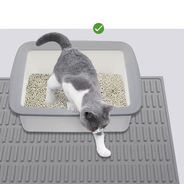 Halkskyddande kattlådematta i silikon