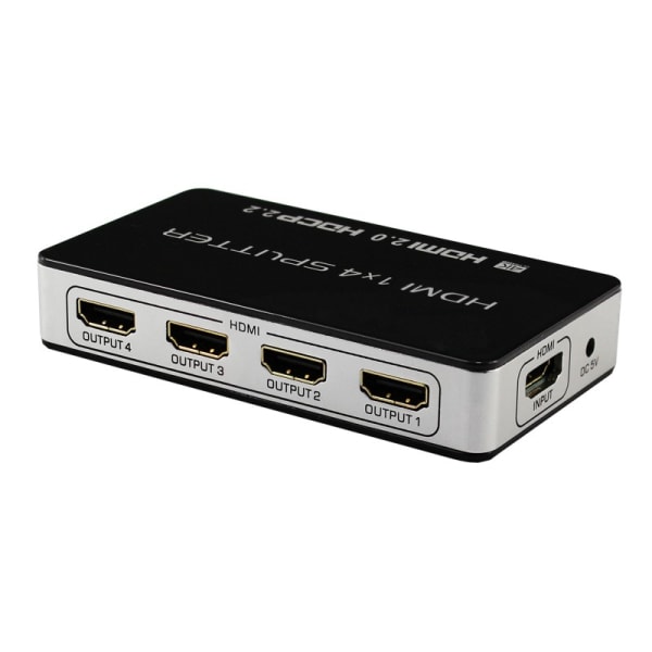 INF 1 x 4 HDMI splitter UltraHD 4K@60Hz understøtter 3D HDMI V2.0 HDCP 2.2 18 Gbps