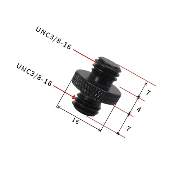 5 st 3/8" hane stativ skruvadapter för kamerafäste 3/8-16
