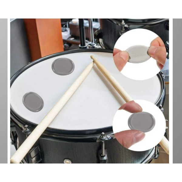 Drum Mute Pads, Silikon Drum Dampeners Gel Pads kaffe