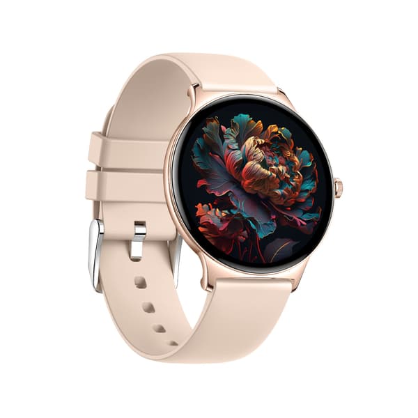 Multifunktionelt smartwatch med Bluetooth-opkald og sundhedsovervågning Guld
