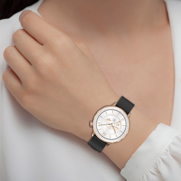 Stilfuld silikonerem til OPPO Watch X2 Mini (18mm) Sort