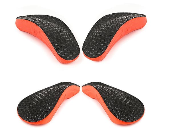 L-formet PU Arch Support indlægssåler til voksne Orange Orange