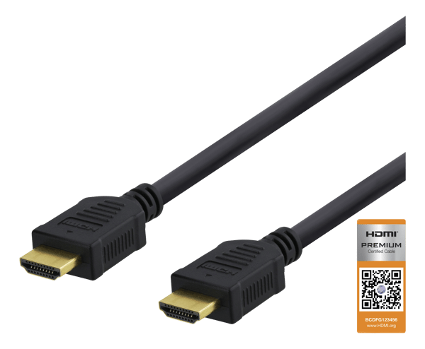 High-Speed Premium HDMI cable, 0,5m, Ethernet, 4K UHD, black