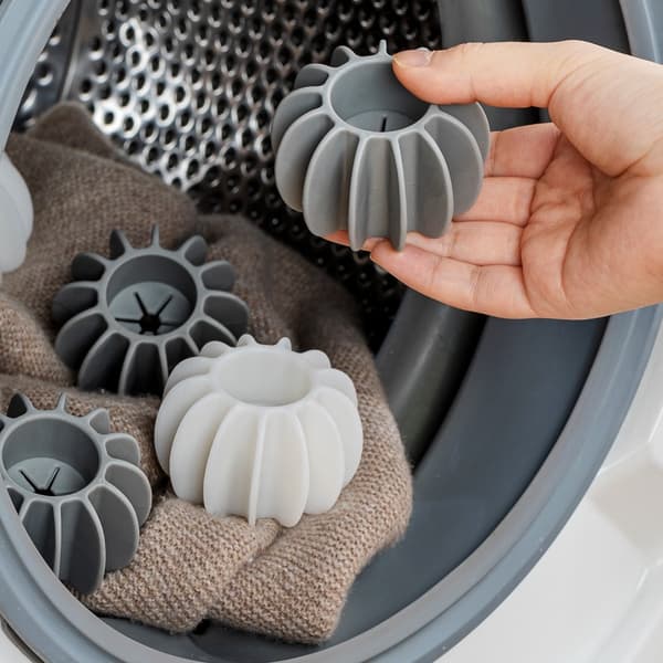 Anti-Filt Vaskebolde Forhindrer Sammenfiltring i Vaskemaskinen Grey Grey