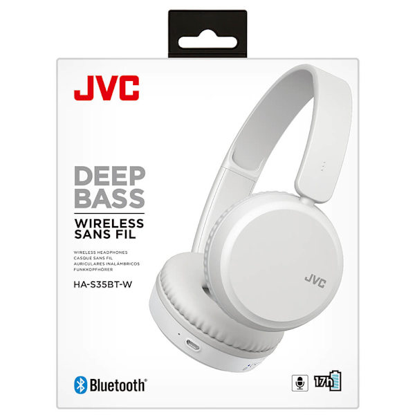 Hörlur On-Ear Wireless HA-S35BT Vit