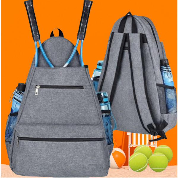 Uusi urheilullinen tennismailareppu Harmaa