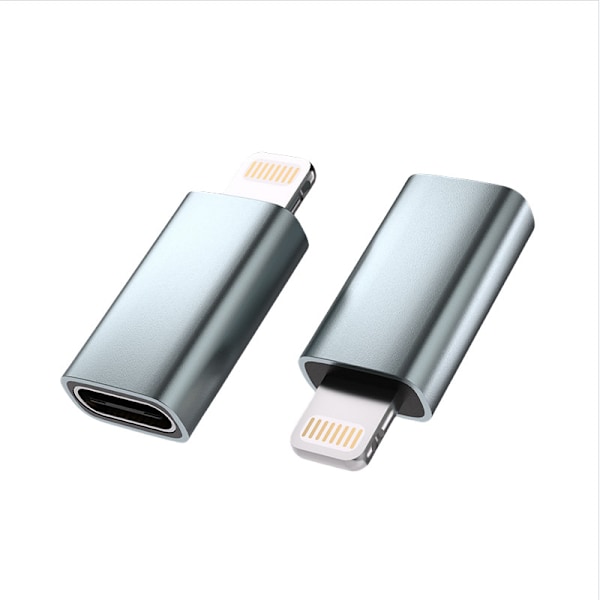 FA02 Lightning till Type-C Adapter - Grå, 27W Snabbladdning