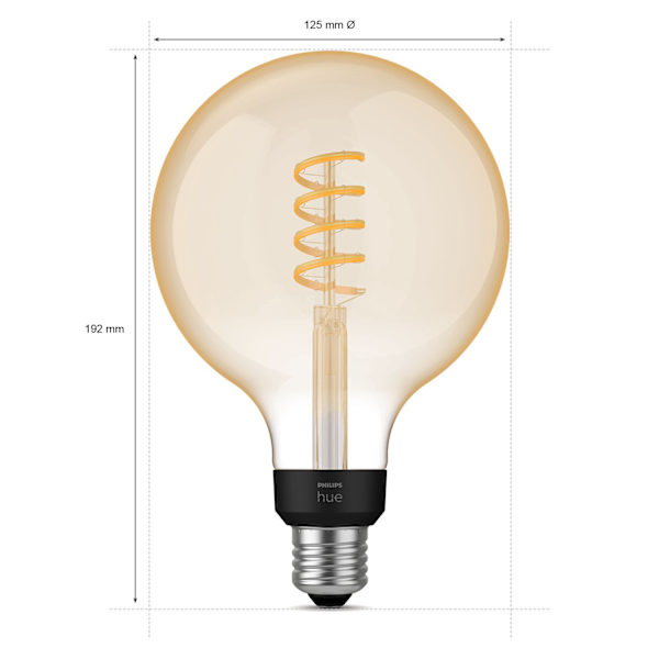 White Ambiance Filament E27 G125 Glob