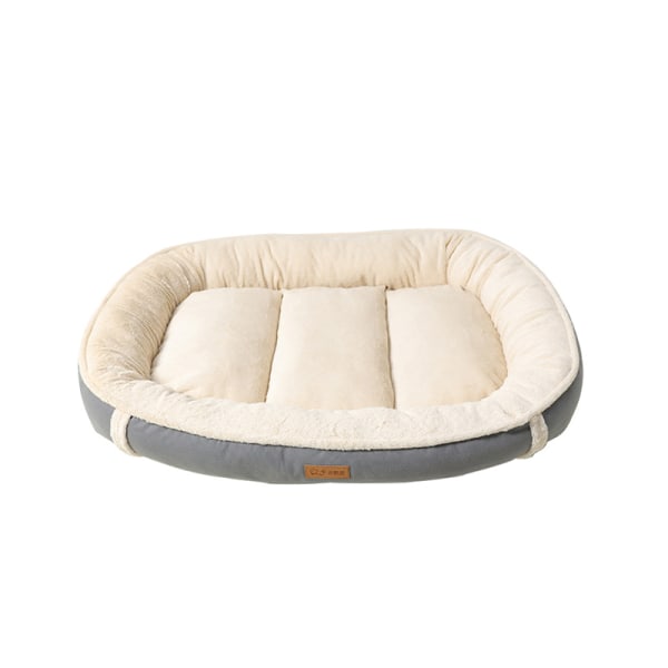 Mokkanahka Flanelli Nest Dog Bed Lemmikkien petimatto Harmaa L