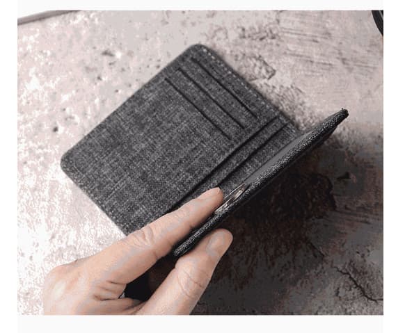 RFID-blokerende, slank og minimalistisk pung Black Black