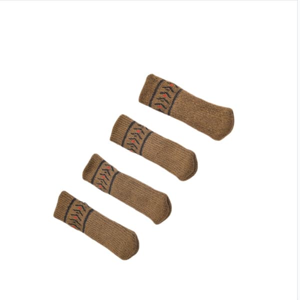 8-pack Stickade Stolsbensskydd - Golvskydd, Halkfria Möbelstrumpor Brown Brown