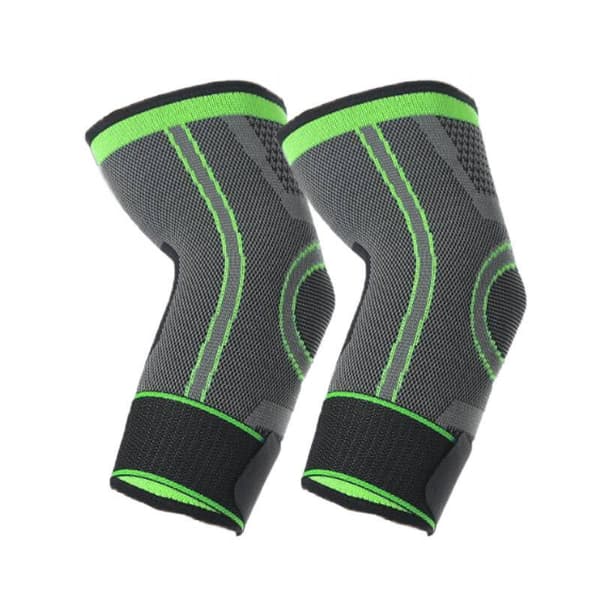 Professionell Sport Löpning Basket Knä Armbåge Handled Handflata Ankel Stöd Skyddsutrustning Set Green M Green M