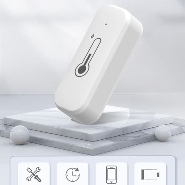 Tuya WiFi & Bluetooth Smart Home Temperatur- og Fugtighedssensor til Smart Home Integration