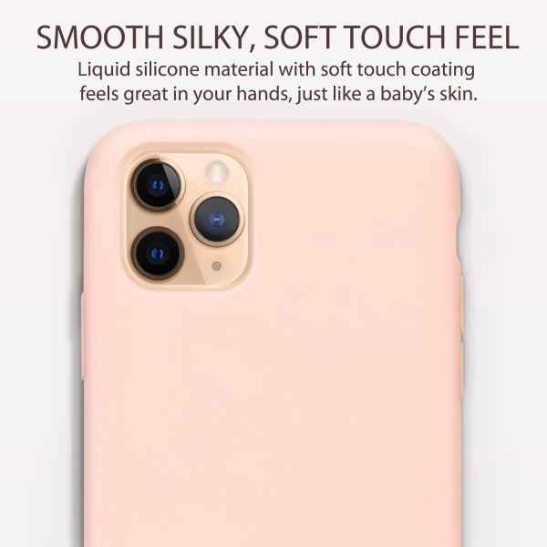 Nestemäinen silikonikuori iPhone 11 Pro Max - vaaleanpunainen
