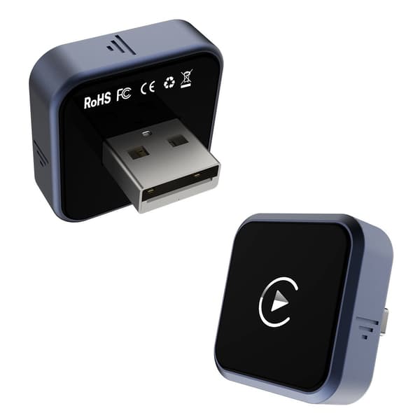 Trådløs CarPlay-adapter: Kablet til trådløs bilforbindelsesløsning, kompatibel med Apple og Android-systemer Blue Blue