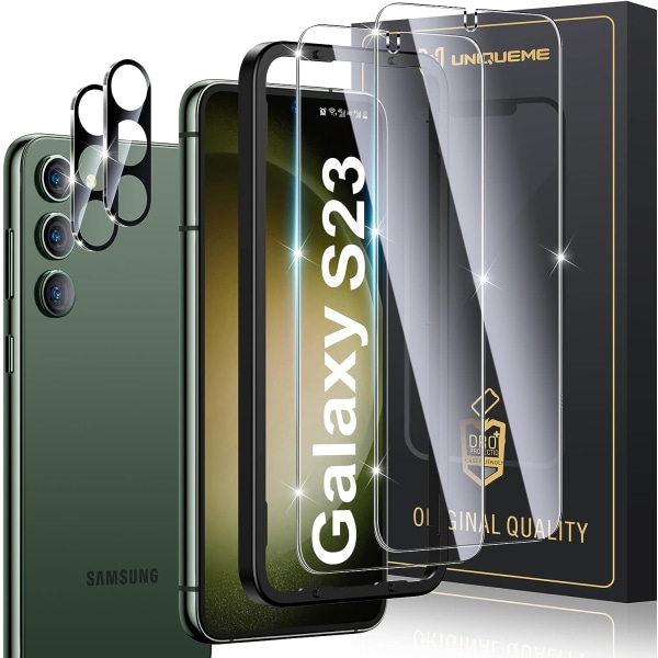 2-pack skärmskydd och 2-pack linsskydd för Samsung S23