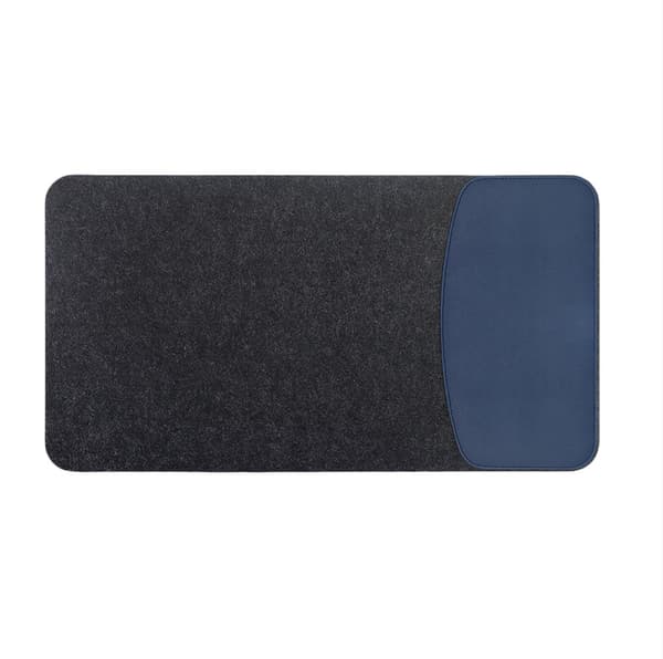 Elegant Filt & PU Læder Musemåtte Blue S Blue S