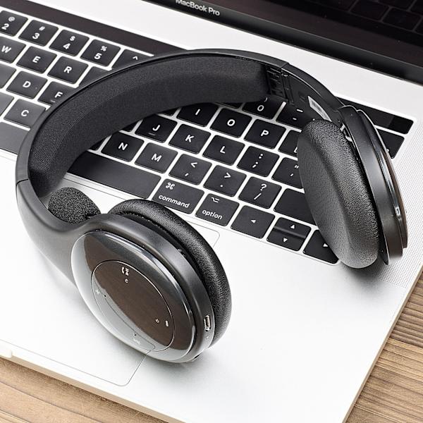 2 stk. sorte perforerede proteinlæder udskiftnings ørepuder kompatible med Logitech H800 trådløse headset