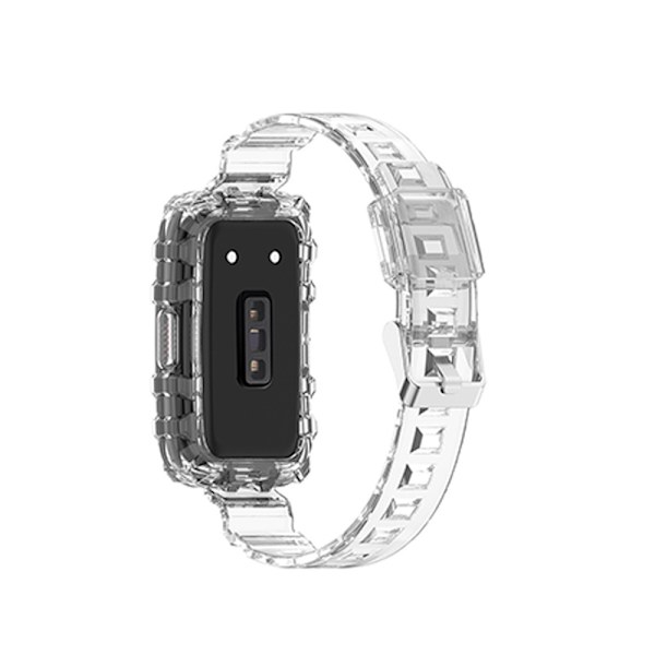 Kellon ranneke Huawei Band 10/9/8/7/6 -malleille Läpinäkyvä
