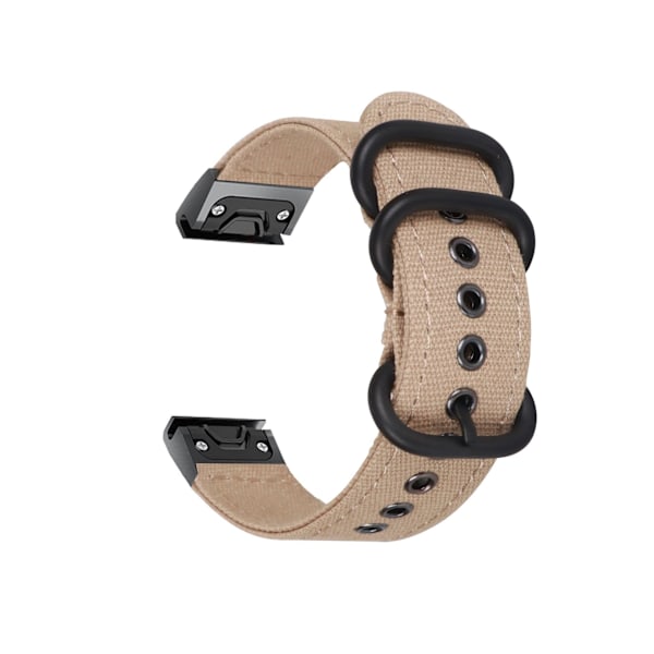 Lærred Quick Release Urrem til Garmin Fenix 7, 6, 5 Serie Kaki