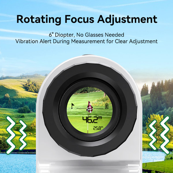 INF Laseravståndsmätare med 1800m Precision, 6X Optisk Zoom Vit
