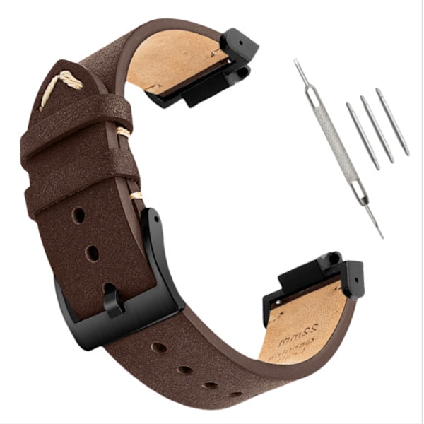 Klockarmband i äkta läder för Casio G-SHOCK DW-5600/GWB5600/GA-2100 Brun+svart