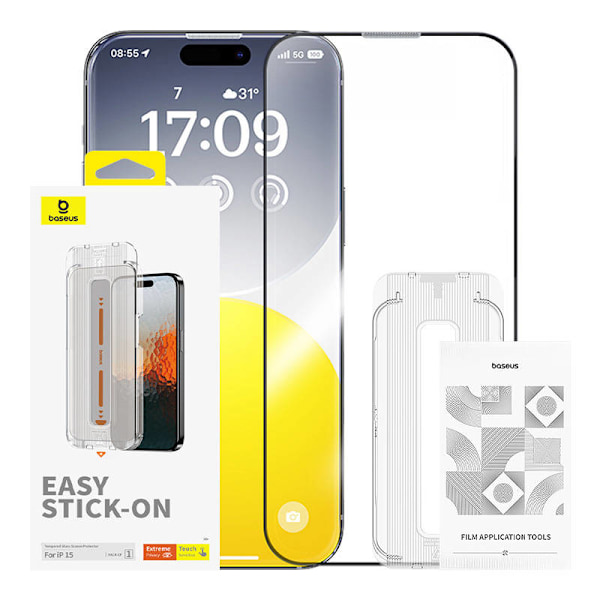 Integritetsskydd Härdat glas Baseus Sapphire iPhone 15