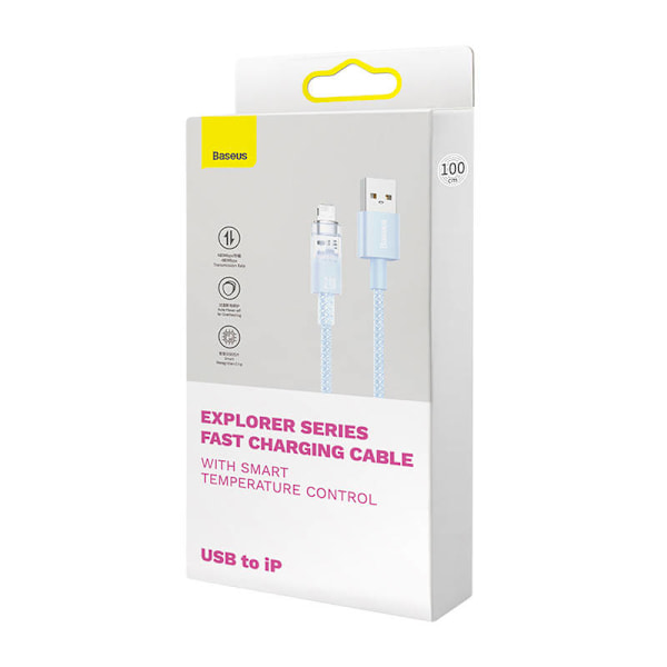 Pikalatauskaapeli Baseus Explorer USB - Lightning 2.4A 1M (sininen)