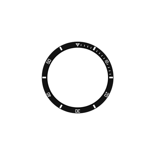 Sort og hvid 45mm rustfrit stål bezel kompatibel med Samsung Watch5 Pro - Speed Time Scale Ring