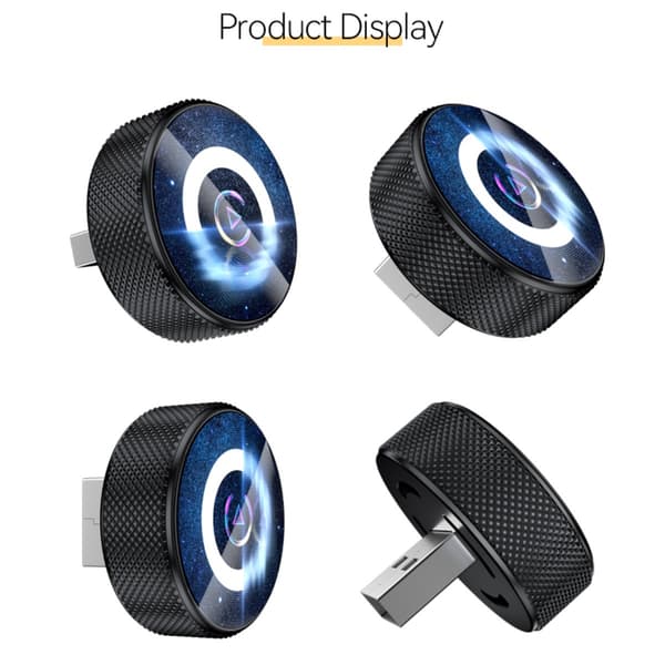 Smart Bilforbindelsesboks: Trådløs CarPlay & Android Auto 2-i-1 Adapter (Metal + Glas) Blue+Black Blue+Black