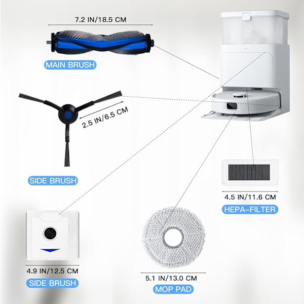 Ecovacs Deebot N30 PRO OMNI Reservedele Sæt
