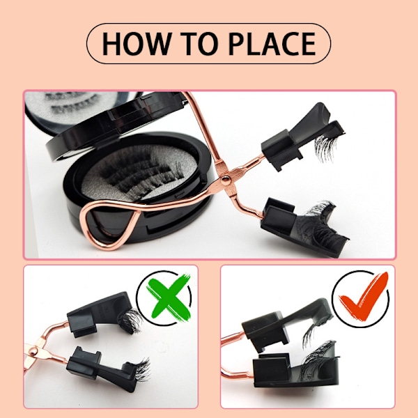 5 Magneettiset 3-kerroksiset ripset asettimella - Musta