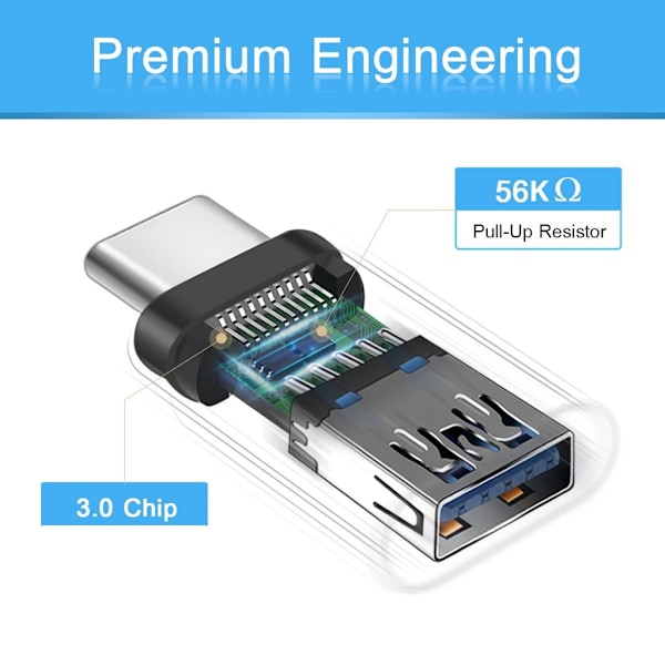 Adapter USB C til USB 3.0 Sort